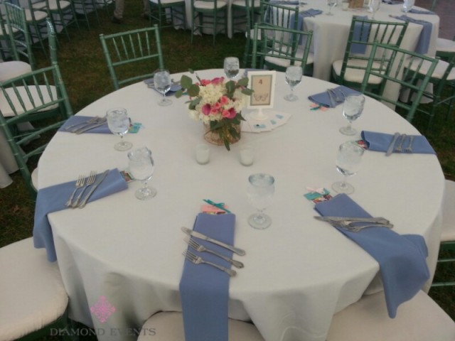 Table set for Wedding Reception