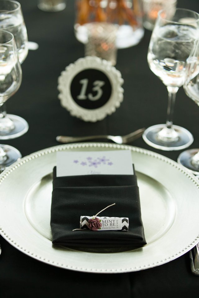 Place Setting with Silver Charger Plate
